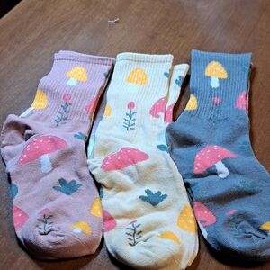 Colorful Mushroom Pattern  Socks Set/ BUNDLE ONLY 2 OR MORE ITEMS TO PURCHASE